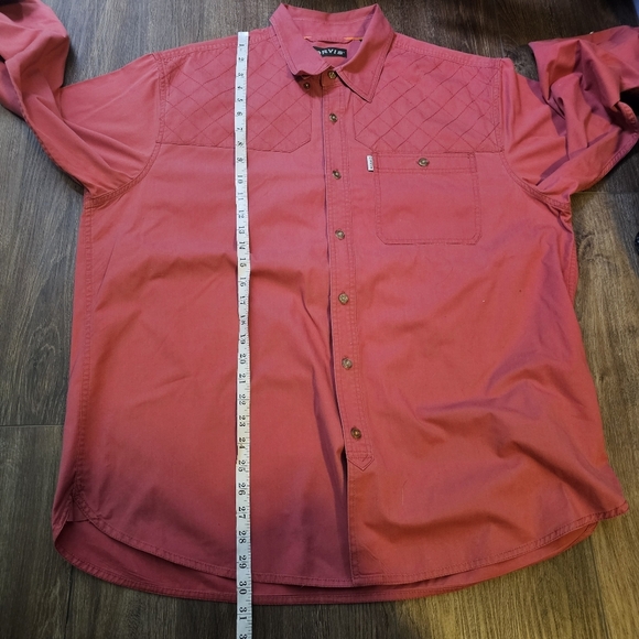 Orvis Mens Button Up Shirt Sz XL Red Longsleeve Casual - Picture 9 of 12